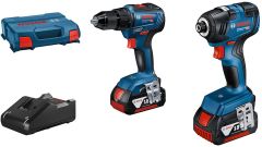 Bosch Tool Kit GSR 18V-55 Akku-Bohrschrauber + GDR 18V-200 Schlagschrauber 18V 4.0AH in L-Boxx 06019J2108