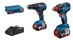 Bosch Blau Kombi-Pack GSB 18V-55 Akku-Bohrmaschine + GDX 18V-200 Akku-Schlagschrauber 18V 4.0AH im L-Case 06019J2208