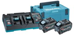 Makita Zubehör 191U00-8 Starter Set XGT DC40RB Doppelladegerät + 2 x Akku BL4040 40V Max 4.0Ah in MBox