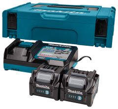 Makita Zubehör 191V27-4 Starter Set XGT DC40RC/2xBL4025 XGT 40V Max 2.5Ah Li-Ion + Ladegerät DC40RC in MBox