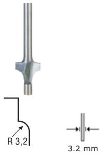 Proxxon 29036 Abrundungsfräser R 3,2 mm