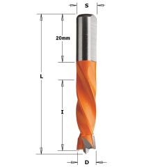 CMT Dreifachbohrer HM 8 x 8 x 55,5 mm Rechts