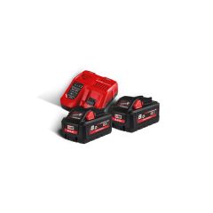 Milwaukee M18 HNRG-802 - M18 HB8 DUO Pack 18V 8.0Ah High Output + Lader M12-18FC 4933471073