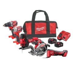 Milwaukee M18 FPP5FK-502B M18 FUEL™ Powerpack - 5 Maschinen 18V 5,0Ah Li-Ion in werkzeugtasche 4933471209