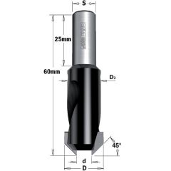 CMT Kegelsenker links 12mm, Schaft 8mm, D3: 3mm