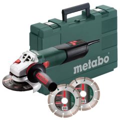 Metabo 600398510 W 12-125 Quick SET 1250W Winkelschleifer 125 mm 2 Diamantschleifscheiben