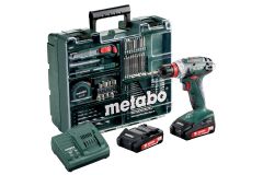 Metabo 602320870 BS 18 L Quick set accu boor-/schroefmachine set 18V Li-Ion (2x 2.0Ah accu) + toebehorenset in koffer