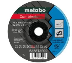 Metabo 626872000 Doorslijp-/afbraamschijf Combinator Inox 76 x 2,5 x 10 mm 3 stuks