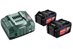 Metabo 685051000 Basis-Set - 2 x Accu 18V 5,2Ah Li-Ion Li-Power + lader ASC145