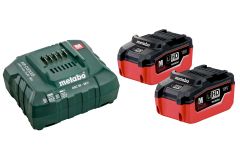 Metabo 685122000 Accu Pakket 2 x 18V LiHD 5,5Ah + 1 x Lader ASC 145