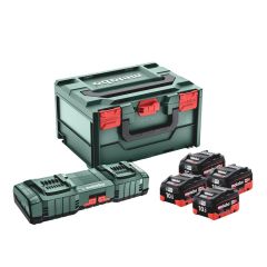 Metabo Accu Pakket 4 x 18V LiHD 10.0Ah + Lader ASC 145 DUO in MetaBox 685143000