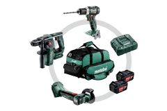 Metabo 691174000 Combo Set 3.1.1 18V 4,0Ah - BS18L BL Accuboor  + CC18LTX Slijper + BH18LTX BL 16 Boorhamer