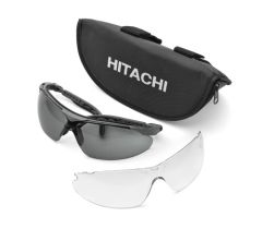 Hitachi Zubehör 713505 Schutzbrille mit transparenten und grauen Gläsern