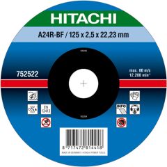 Hitachi Zubehör 752512 A24R Trennscheibe für Metall 125 x 2,5 x 22,23 mm pro 25 Stück