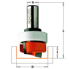 CMT 16 mm Einstechfräser mit Lagerschaft 8 mm