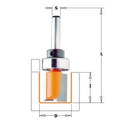 CMT 22 mm Einstechfräser mit Lagerschaft 8 mm