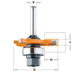 CMT 1,5 mm Scheibenfräser mit Lager + Spindelschaft 6 mm