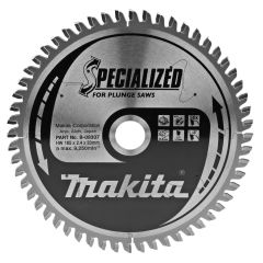 Makita B-09307 HM-zaagblad Specialized Aluminium, Non-ferro en Trespa 165 x 20 x 56T