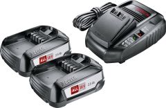 Bosch Grün Zubehör 1600A011LD Starterkit PBA 18 Volt 2,5 Ah Li-Ion Ladegerät