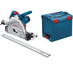 Bosch Blauw GKT 55 GCE invalzaag + 1600mm geleiderail in L-Boxx 0601675002