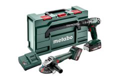 Metabo Kombi-Set 18V 2.0Ah Li-Ion - BS18 Akkubohrmaschine + W 18 L 9-125 Winkelschleifer 685204500