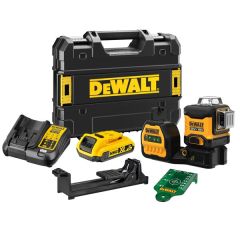 Dewalt DCE089D1G18-QW Kreuzlinienlaser 3x360° Grün 12V/18V 2.0 Ah Li-ion