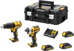 DeWalt DCK2060S3T-QW Combo Set 18V 3 x 1,5 Ah Li-Ion - DCD778 Akku-Bohrmaschine DCF787 Schlagschrauber