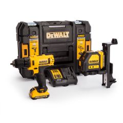 DeWalt DCK215D2T Teilesatz DCD710 Bohrschrauber DCE088 Kreuzlinienlaser 10,8 V 2,0 Ah Li-Ion