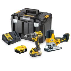 DeWalt DCK298P2T-QW voordeelset - DCD791 accuboor + DCS335 decoupeerzaag 18V 5.0Ah Li-Ion in TSTAK koffer