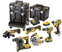 DeWalt DCK685P3T-QW DCK685P3T 6-delige Combiset 18V 5,0Ah Li-Ion in TSTAK + Cart