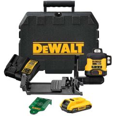 DeWalt DCLE34031D1-QW Selbstnivellierender Kreuzlinienlaser 3x360° grüner Strahl 18 Volt 2.0Ah Li-Ion