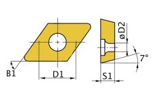 Optimum 713441758 DCMT070204 Externe/interne Diamantschneidplatte