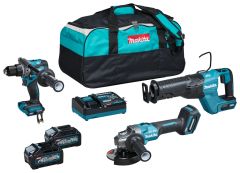 Makita DK0159G301 Combiset - DF001G accuboor + JR001G Reciprozaag + GA005 Slijper 40V max 4.0Ah Li-Ion