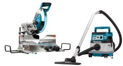 Makita DLX2386UX1 Combiset 2 x 18V met AWS - DLS111 afkortzaag + DVC867L stofzuiger