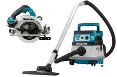 Makita DLX2389UX1 Combiset 2 x 18V met AWS - DHS783 cirkelzaag 190mm + DVC867L stofzuiger 