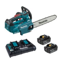 Makita DUC306PT2 Obergriff-Kettensäge 30 cm 2 x 18 Volt 5.0Ah Li-Ion