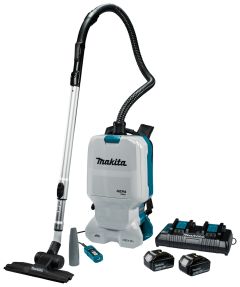 Makita DVC660PT2 Rucksackstaubsauger 2x18V 5,0Ah Li-Ion mit 4-teiligem Staubabsaugset für den Reinigungsmarkt