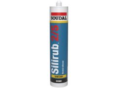 Soudal 101989 Silirub 2S Silikondichtstoff Sanitär Weiß Ral 9010 - 300ml