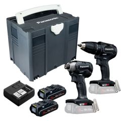 Panasonic EYC241PN2G Combo Set Akkubohrmaschine EY79A3 und Schlagschrauber EY76A1 18 Volt 3.0 Ah Li-Ion im Systainer