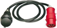 Brennenstuhl 1132960 Adapterkabel CEE IP44 1,5m zwart H07RN-F 3G1,5 CEE-stekker 400V/16A