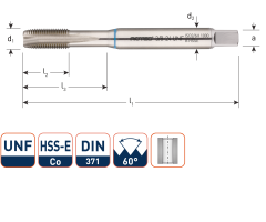 Rotec 339.0160I HSSE INOX 1000 M.Gewindebohrer UNF 5/16-24