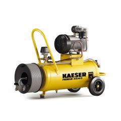 Kaeser 1.1810.00010 Premium 300/40D Zuigercompressor 400 Volt + Haspel incl. 20 mtr. luchtslang