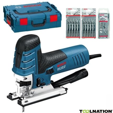 Bosch Blauw 0601512008 GST150CE Decoupeerzaag in L-BOXX  + 30 zaagbladen - 1