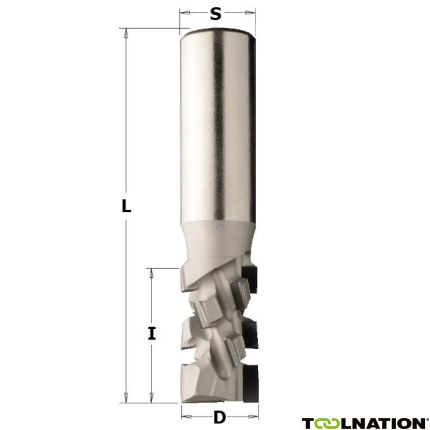 CMT Diamantfräser mit 20° Scherschnitt 20mm, Schaft 20 x 45 mm - 1