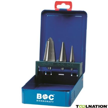 Bohrcraft 17401410003 Plattenbohrer-Set HSS 3-teilig in Kassette - 1