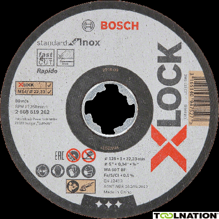 Bosch 2608619261 X-LOCK Doorslijpschijf Standard for Inox 115 mm WA 60 T BF - 2