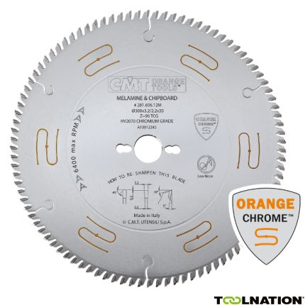 CMT Geräuscharmes Sägeblatt für Melamin-/Formica-/Spanplatten 300 x 30 x 72T - 5