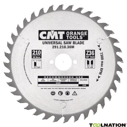 CMT HM-Sägeblatt zum Abstechen/Schießen 210 x 30 x 36T - 5