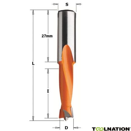 CMT Drillingsbohrer 4mm, Schaft 10x27 rechts - 1