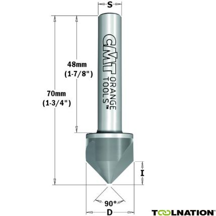 CMT Senkbohrer 19,5mm, Schaft 10x48, rechtsgängig - 1